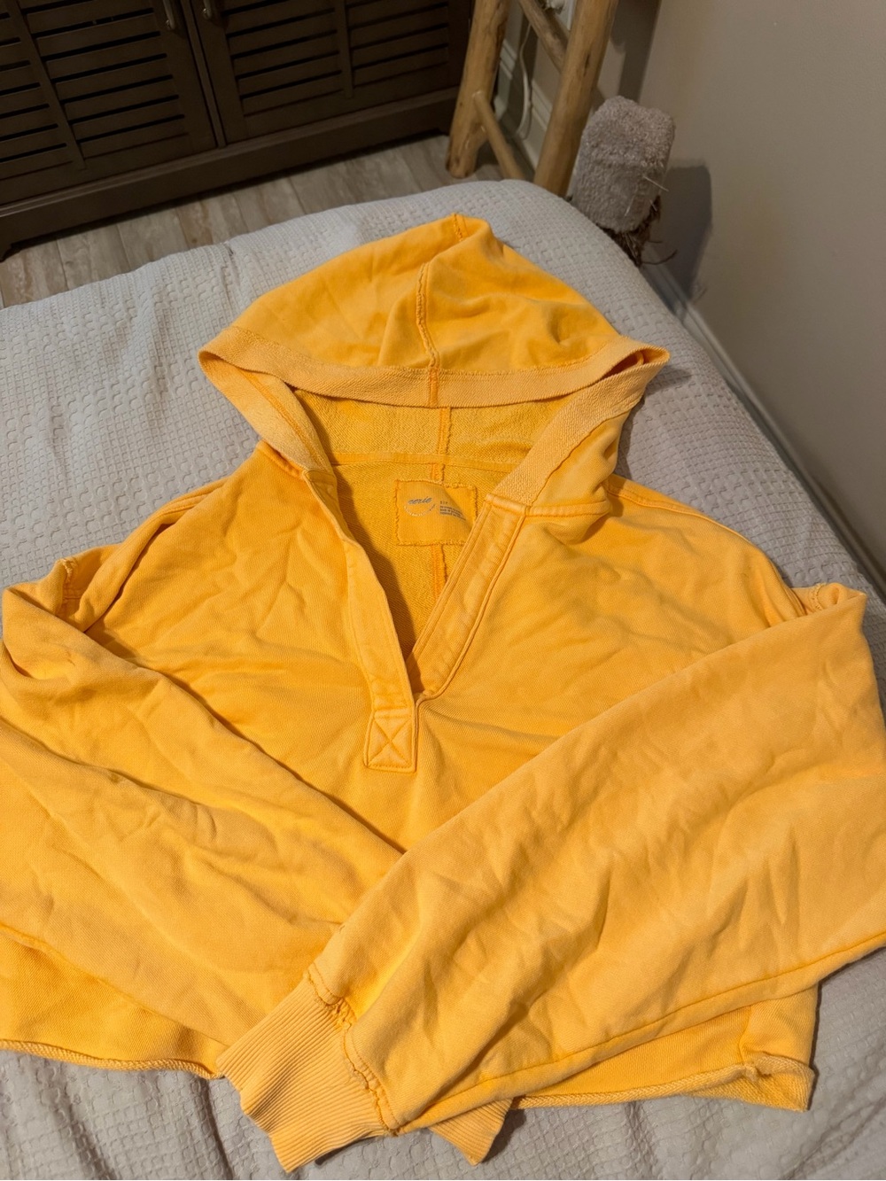 aerie Bright Yellow orange Hooded Pullover